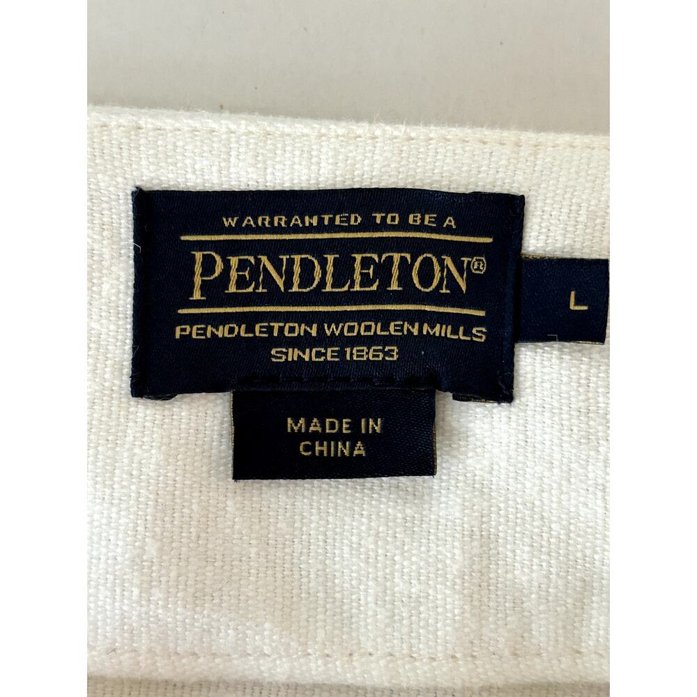 Pendleton White Ivory Linen Button Down Pockets L… - image 5